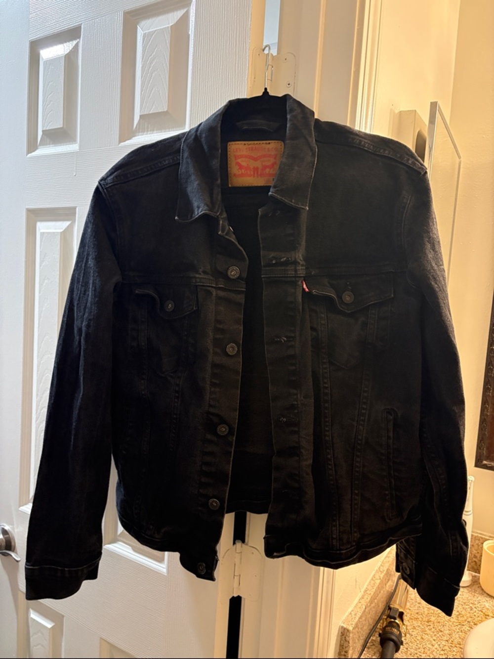 Levi's Black Denim Jacket - Men's Lightweight Shirt Jacket